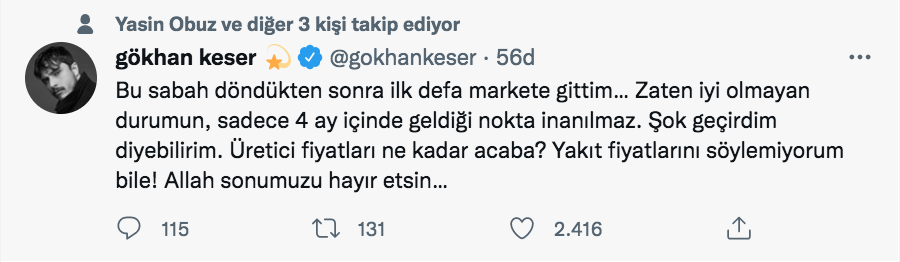 gokhan keser den olay hayat pahaliligi paylasimi allah sonumuzu hayir etsin